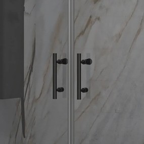 Box doccia 70x120 apertura saloon vetro fumé altezza 200h | KS2800AF - KAMALU