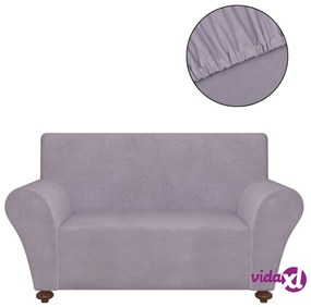 vidaXL Copridivano elastico fodera grigio in poliestere jersey