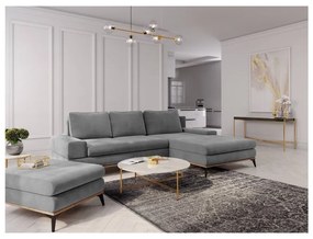 Divano letto grigio ad angolo, angolo destro Planet - Windsor &amp; Co Sofas