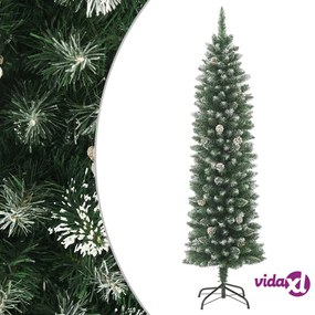 vidaXL Albero di Natale Artificiale Sottile con Base 150 cm PVC