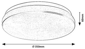 Rabalux 77140 - Plafoniera LED per il bagno con sensore LOWAR 24W/230V 4000K IP44