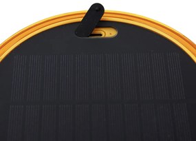 Lampada da tavolo arancione in plastica con LED solare ricaricabile IP44 - Ambar