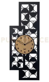 Orologio di design da parete vogue nero,oro laccato