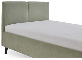 Letto matrimoniale imbottito verde chiaro con rete inclusa 140x200 cm Piano – Meise Möbel
