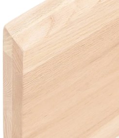 Ripiano a parete 120x40x4 cm legno massello rovere non trattato