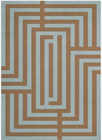 Tappeto in lana a pelo lungo e corto tessuto a mano Residue