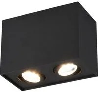 Plafone Nero 2xGU10 Orientabili Biscuit Trio Lighting