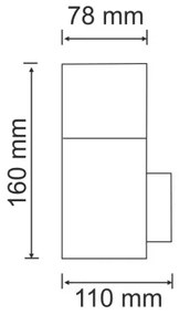 Lampada da parete esterna NEW YORK 1xE27/12W/230V IP44 antracite