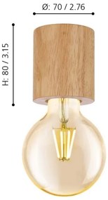 Eglo 901171 -Plafoniera TURIALDO 1xE27/28W/230V