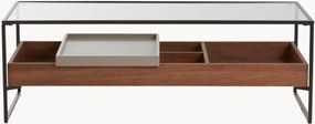 Tavolino da salotto con piano in legno di pioppo Sveg