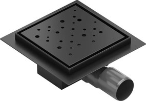 Mexen Flat-Q M12 griglia pavimento quadrata 15 x 15 cm, nero - 1710415