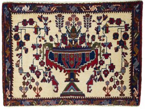 Shiraz Tappeto persiano 50 x 80 Rosso (Iran) Annodato A Mano