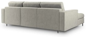 Divano letto angolare grigio chiaro, angolo sinistro Santo - Milo Casa