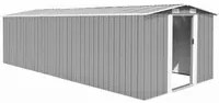 Capanno da Giardino 257x580x181 cm in Metallo Grigio cod mxl 65875