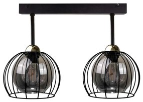 Lampadario a plafone SOLO BLACK 2xE27/60W/230V nero/oro