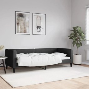 Letto Da Giorno Nero 80x200 Cm İn Tessuto /