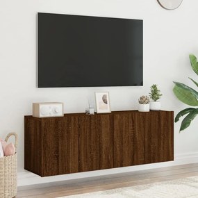 Mobili tv a parete 2pz rovere marrone 60x30x41 cm