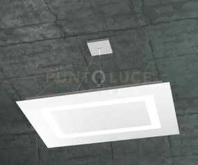 Carpet sospensione rettangolare grande 4+2 luci biemissione bianco ...