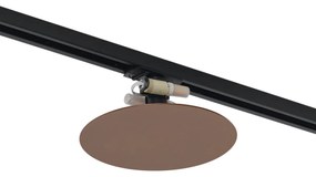 Plafoniera moderna bronzo per sistema a binario monofase 2 luci - Iconic Pulley