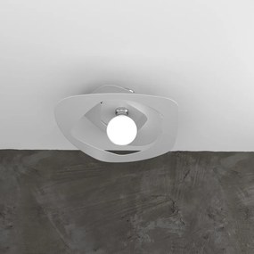 Plafoniera Moderna Warped Metallo Grigio 1 Luce E27 D.50Cm