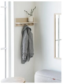 Attaccapanni da parete beige con scaffale 50 cm Rocca – House Nordic