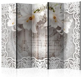 Paravento Lilies and Quilted Background II [Room Dividers]