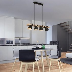 Brilo - Lampadario a sospensione con filo TALLE 4xE27/40W/230V