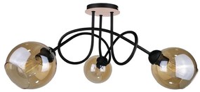 Lampadario a plafone VENUS WOOD 3xE27/60W/230V