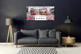 Quadro acrilico Arte dell'autobus di Londra 100x50 cm
