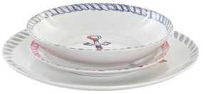Set di Stoviglie DKD Home Decor Marino Porcellana (18 pcs)