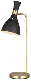 Lampada Da Scrivania Contemporanea Joan Acciaio Nero Ottone Brunito 1 Luce E27