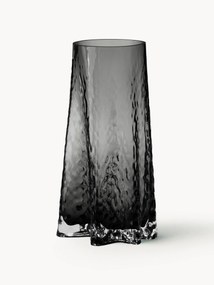 Vaso in vetro soffiato con superficie strutturata Gry, alt. 30 cm