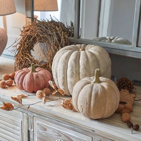 LOBERON Set di 3 zucche decorative Pumpkin