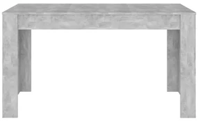 Tavolo da pranzo grigio cemento 140x74,5x76cm legno multistrato