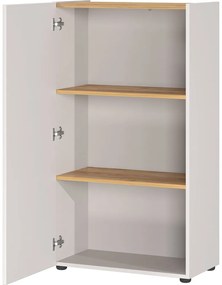 Libreria bianca con effetto rovere 61x110x34 cm Adrano – Germania