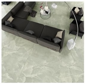 Piastrella da pavimento e rivestimento interno 120 x 120 cm Sp. 9 mm rettificato Venus Jade in gres porcellanato smaltato lucido verde traffico medio (pei 2/5) 2.88 mq