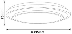 Brilliant - Plafoniera LED dimmerabile LUCIANO LED/40W/230V 3000-6500K +RC