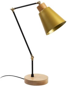 Lampada in nero e giallo con paralume in metallo (altezza 52 cm) Manavgat - Opviq lights