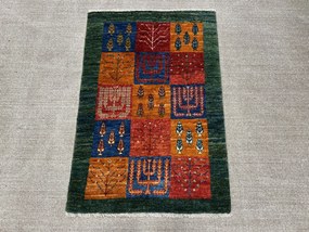 Gabbeh Tappeto 80 x 110 Giallo (Iran) Annodato A Mano
