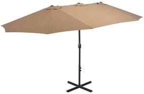 Ombrellone Da Esterni Con Palo İn Alluminio 460x270 Cm Tortora /