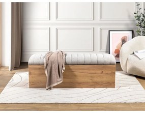 Panca in grigio chiaro e colore naturale Oceane - Bobochic Paris