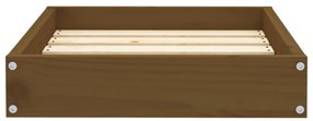 Cuccia per cani miele 51,5x44x9 cm in legno massello di pino