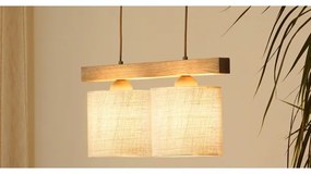 Brilagi - Lampadario a sospensione con filo FOREST 2xE27/15W/230V pino/marrone/color crema
