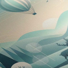 Quadro su tela – Cervo sotto il pallone