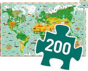Un puzzle e un gioco di osservazione - intorno al mondo - 200 pezzi