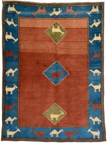 Gabbeh Tappeto 200x150 Marrone (Afghanistan) Annodato A Mano