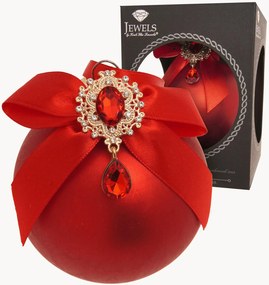 Pallina di Natale dipinta a mano Rhinestones + Bow