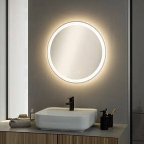 Brilagi-LED Specchio da bagno riscaldato con retroilluminazione LED dimmerabile AVA PRO LED/18W/230V Ø 60 cm IP44
