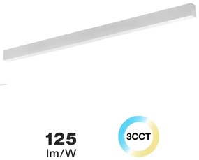 Lampada Lineare LED a Soffitto 55W 150cm Bianca con driver Philips CCT Colore Bianco Variabile CCT