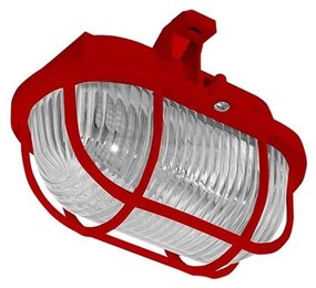 Plafoniera da esterno OVAL 1xE27/60W/230V IP44 rosso